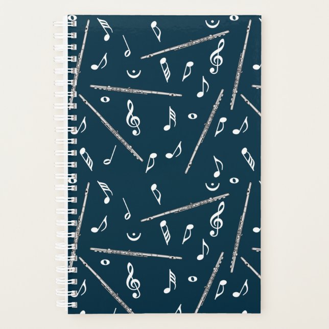 Flute Music Note Pattern Planner (Front)