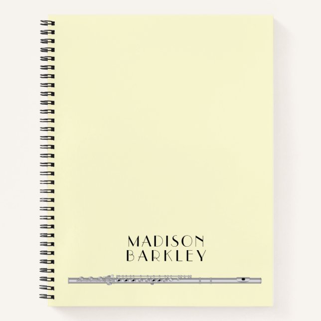 Flute Music Teacher Band Notebook (Front)