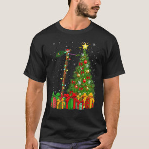 Flute Music  Xmas Holiday Santa Flute Christmas Tr T-Shirt