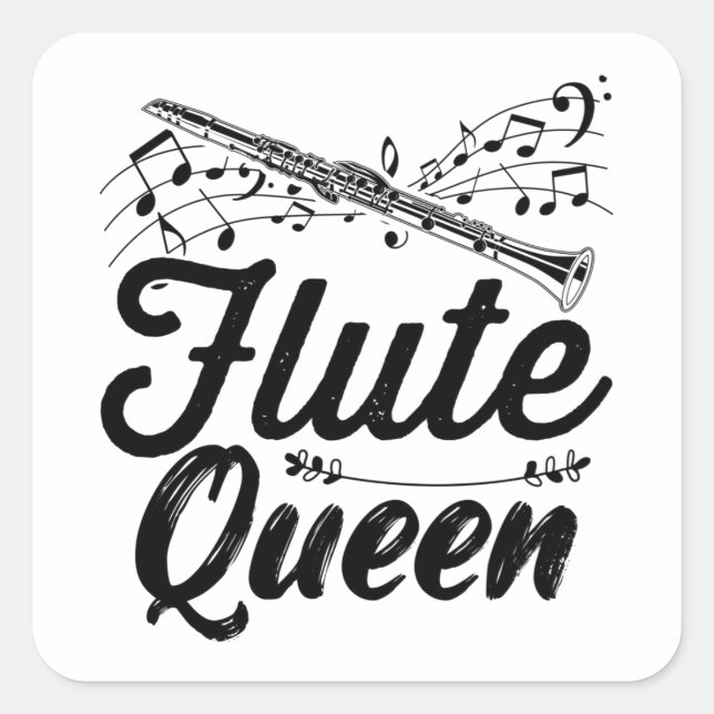Flute Musical Instrument | Flutist Gift Idea Square Sticker (Front)