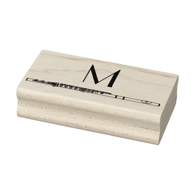 Flute Musician Music Teacher Band Rubber Stamp (Stamp)