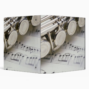 Flute on Sheet Music Binder