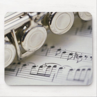 Flute on Sheet Music Mouse Pad