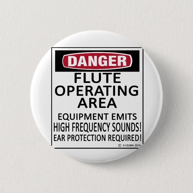 Flute Operating Area 2 Inch Round Button (Front)