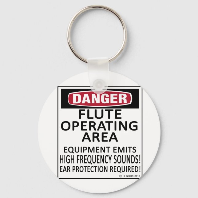 Flute Operating Area Keychain (Front)