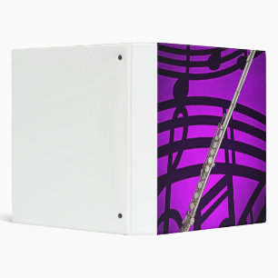 Flute or Flutist 3 Ring Notebook Binder
