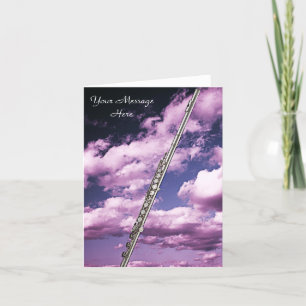 Flute or Flutist Greeting card or Note Card