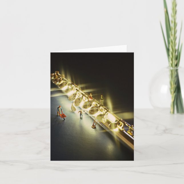 Flute or Flutist Greeting card or Note Card (Front)