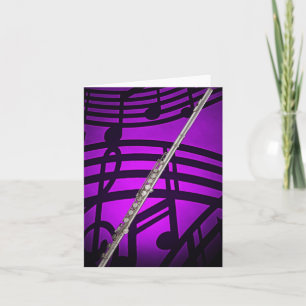 Flute or Flutist Greeting card or Note Card