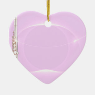 Flute or Flutist Musician Heart Ornament