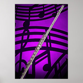 Flute or Flutist Musician Poster