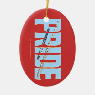 Flute - Piccolo PRIDE Ceramic Ornament