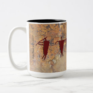 Flute Player and Caravan Two-Tone Coffee Mug