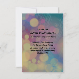 Flute Player Bat Mitzvah Reception Party Card