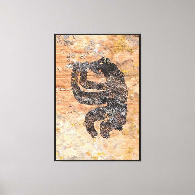 Flute Player Bear Canvas Print (Front)