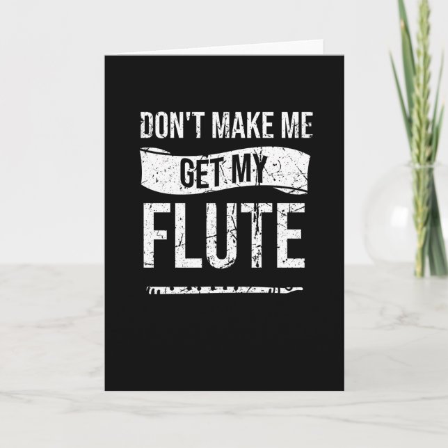 Flute Player Gifts | Flute Marching Band Flutist Card (Front)