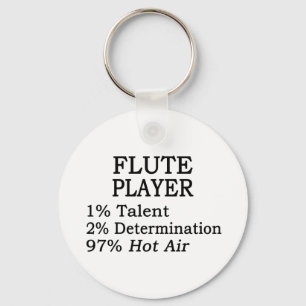 Flute Player Hot Air Keychain
