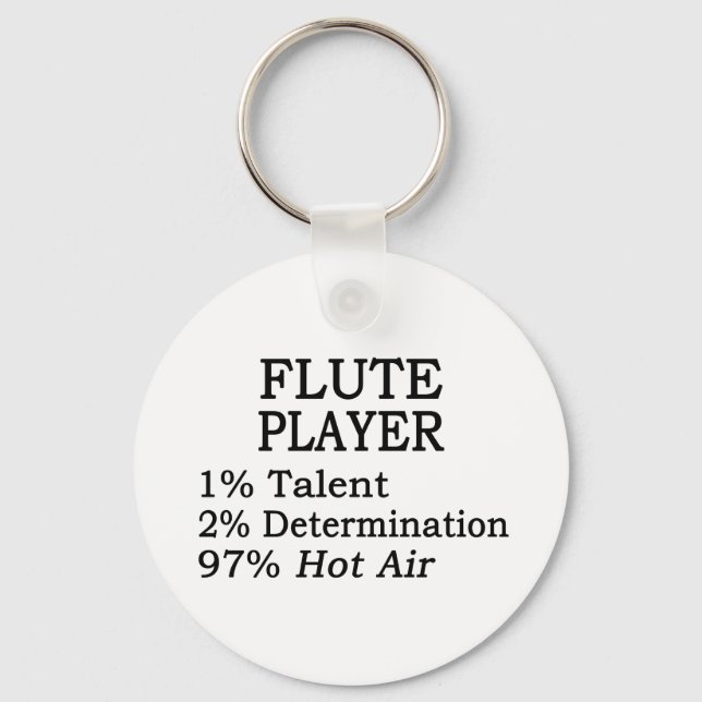 Flute Player Hot Air Keychain (Front)