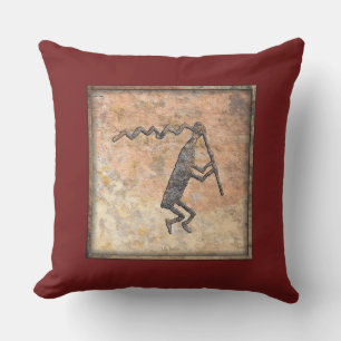 Flute Player Petroglyph - Wupatki Nat Park, AZ Outdoor Pillow