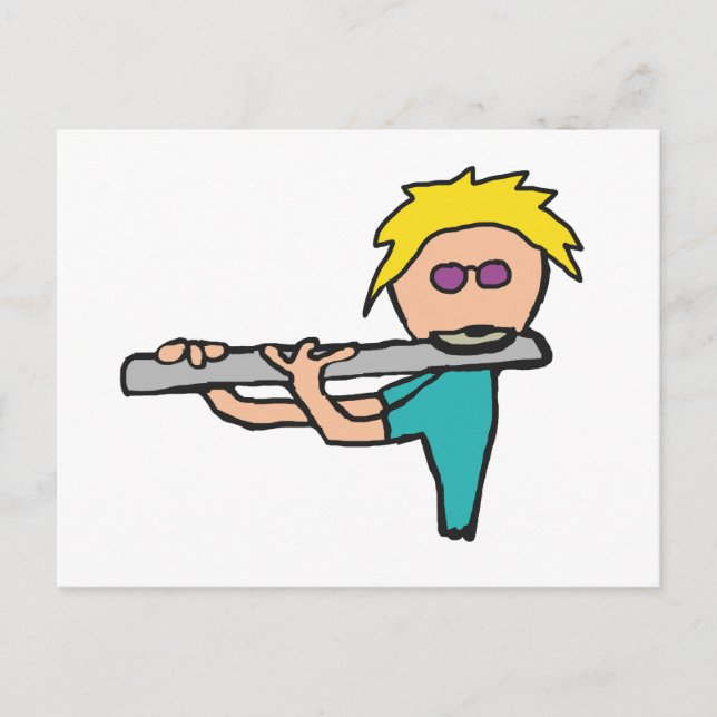 Flute Player Postcard (Front)