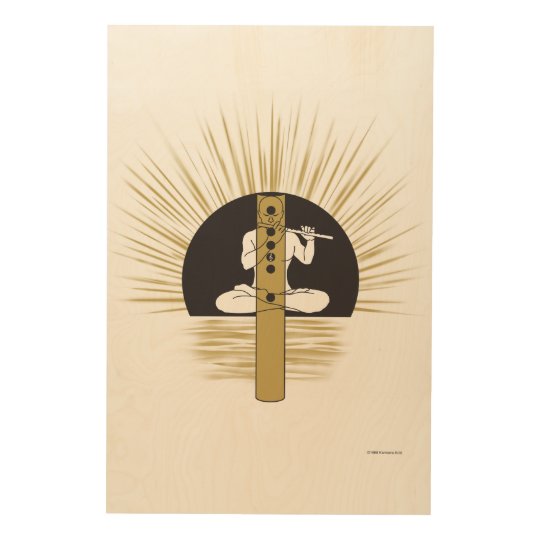 Flute Player Wood Print