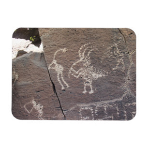 Flute Players Petroglyph Santa Fe New Mexico Magnet