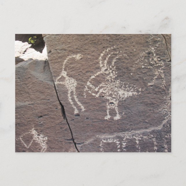 Flute Players Petroglyph Santa Fe New Mexico Postcard (Front)