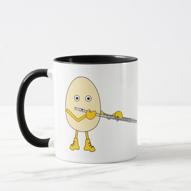 Flute Playing Egghead Mug (Left)