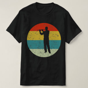 flute retro vintage silhouette 70s T-Shirt