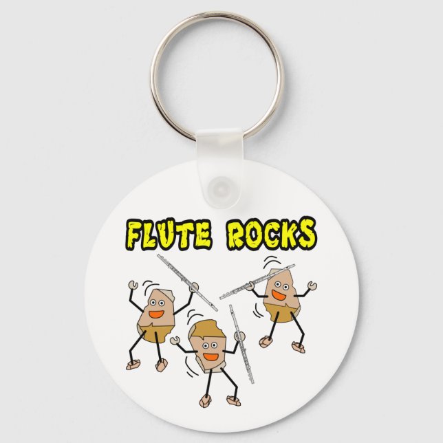 Flute Rocks Keychain (Front)