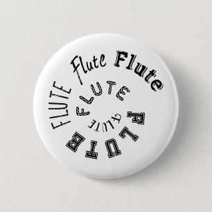 Flute Spiral Text 2 Inch Round Button