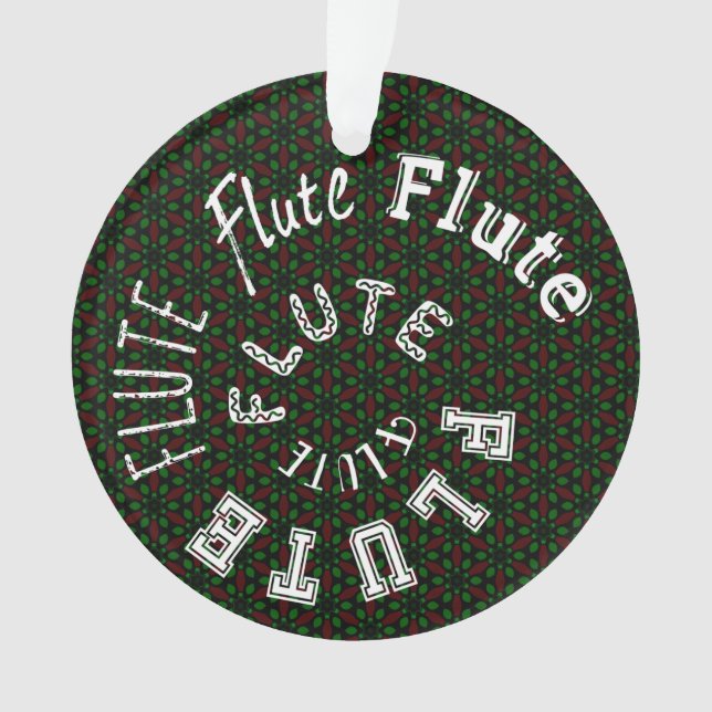 Flute Spiral Text Ornament (Front)