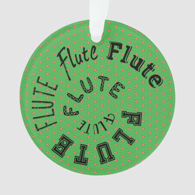 Flute Spiral Text Ornament (Front)