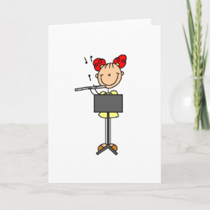 Flute Stick Figure Card