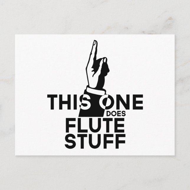 Flute Stuff - Funny Flute Music Postcard (Front)