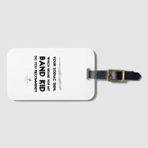 Flute Your Zodiac Sign Anti-ISO Wht. Luggage Tag