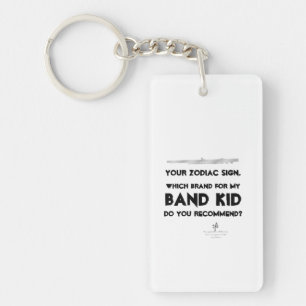 Flute Your Zodiac Sign Anti-ISO Wht. Pers. Keychain