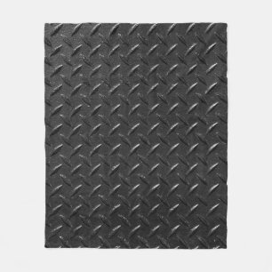 fluted metallic texture in black colour fleece blanket