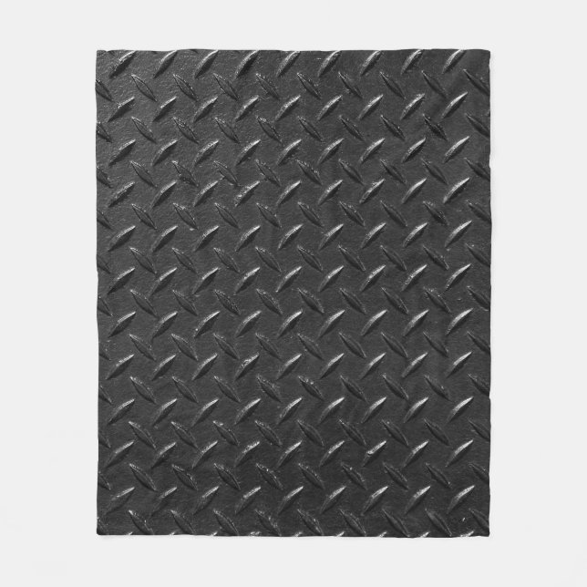 fluted metallic texture in black colour fleece blanket (Front)
