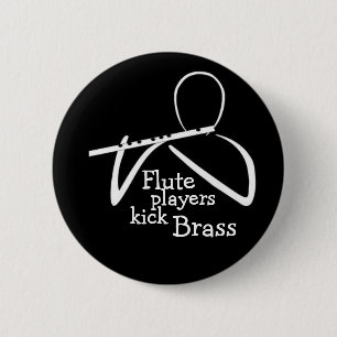 Flutes Kick Brass! 2 Inch Round Button