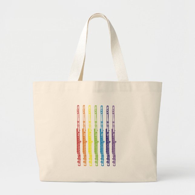 Flutes Large Tote Bag (Front)