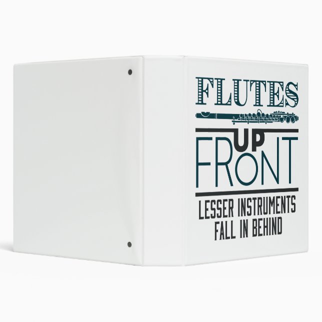 Flutes Up Front Flute Marching Band Binder (Background)