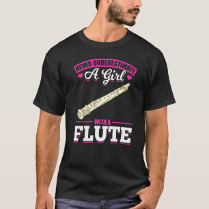 Flutist Girls Flute Player Women Music Marching Ba T-Shirt