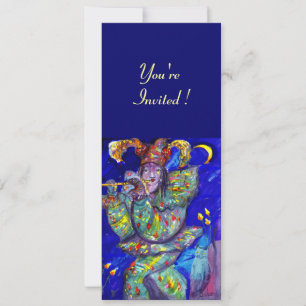 FLUTIST IN BLUE Party Programme Invitation
