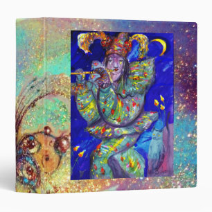 FLUTIST IN BLUE / Venetian Carnival Night Binder