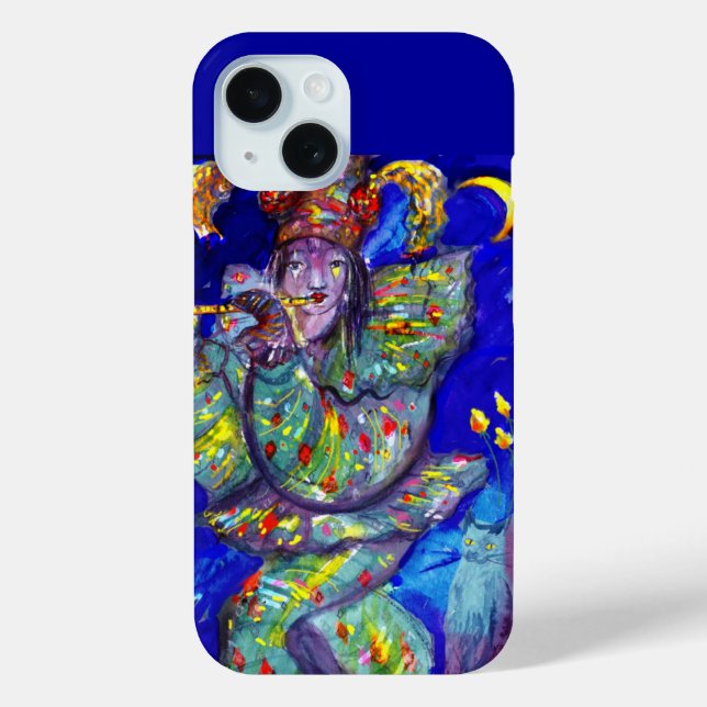 FLUTIST IN BLUE / Venetian Carnival Night Case-Mate iPhone Case (Back)