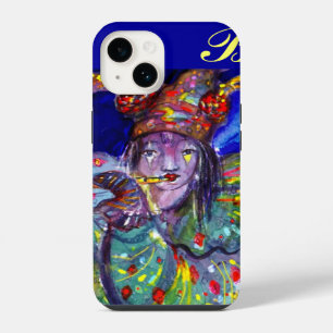 FLUTIST IN BLUE / Venetian Carnival Night Monogram iPhone 14 Case
