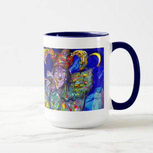 FLUTIST IN BLUE / Venetian Carnival Night Mug