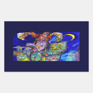 FLUTIST IN BLUE / Venetian Carnival Night Sticker