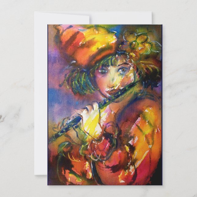 FLUTIST PORTRAIT / Venetian Masquerade Announcement (Front)